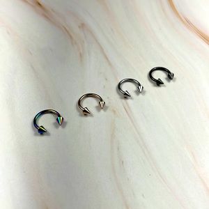 4 Pcs 16G Horseshoe Nose Ring Septum Rings Piercing Set 316L Surgical Steel